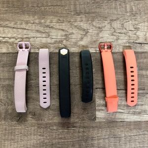 Fitbit - 3 Bands - S/P - Coral/Black/Violet
